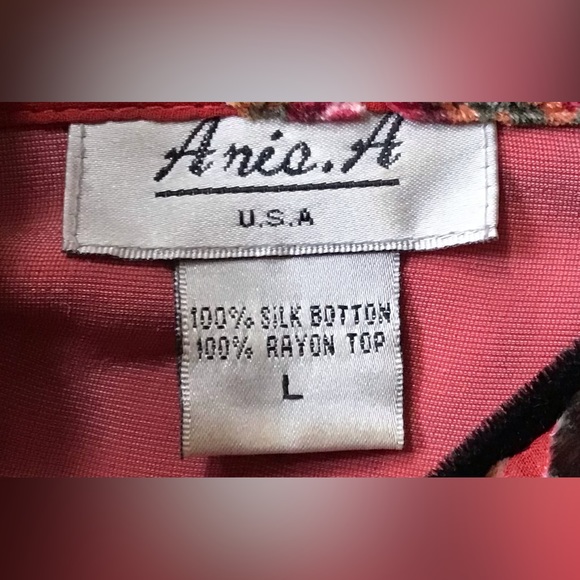 Aris Burnout velvet/silk blouse - Picture 7 of 7